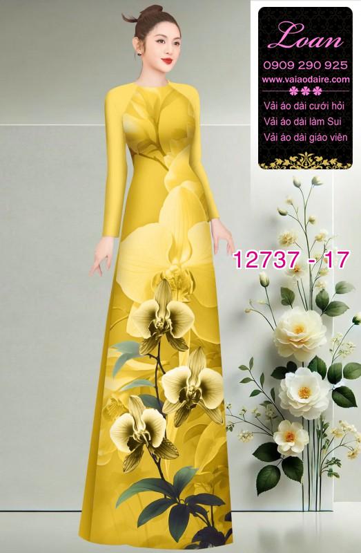 Vải áo dài hoa in 3D