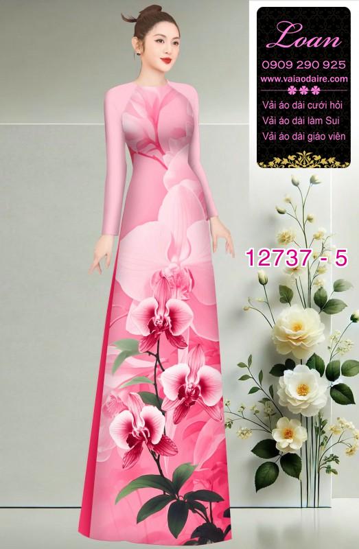 Vải áo dài hoa in 3D