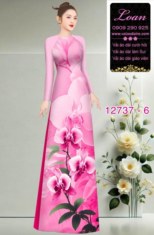 Vải áo dài hoa in 3D