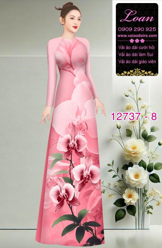 Vải áo dài hoa in 3D