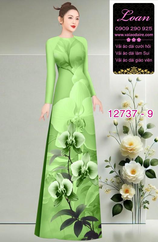 Vải áo dài hoa in 3D