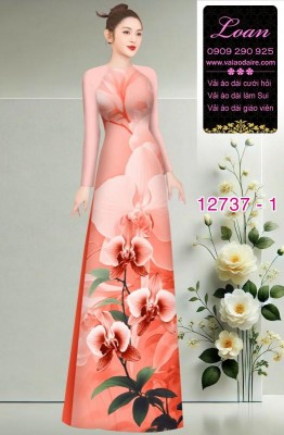 Vải áo dài hoa in 3D-DT 12737