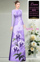 Vải áo dài hoa in 3D