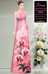 Vải áo dài hoa in 3D