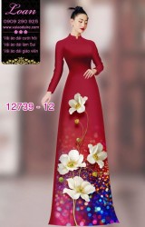 Vải áo dài hoa in 3D