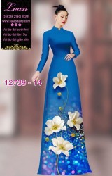 Vải áo dài hoa in 3D