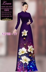 Vải áo dài hoa in 3D