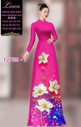 Vải áo dài hoa in 3D