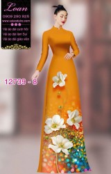 Vải áo dài hoa in 3D