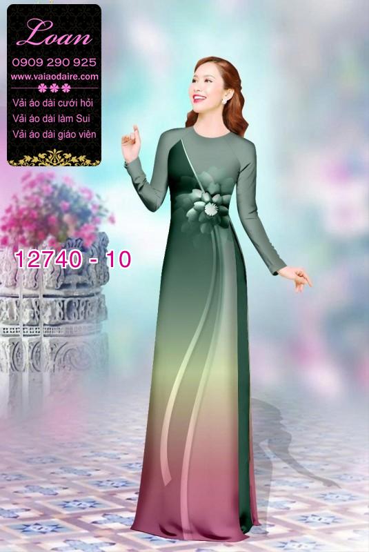 Vải áo dài hoa in 3D