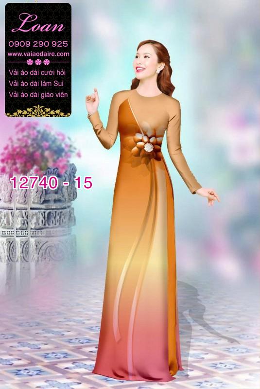 Vải áo dài hoa in 3D