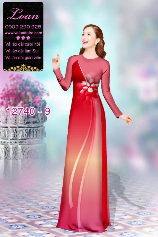 Vải áo dài hoa in 3D