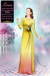 Vải áo dài hoa in 3D