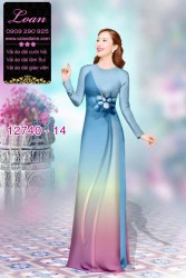 Vải áo dài hoa in 3D