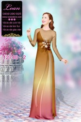 Vải áo dài hoa in 3D