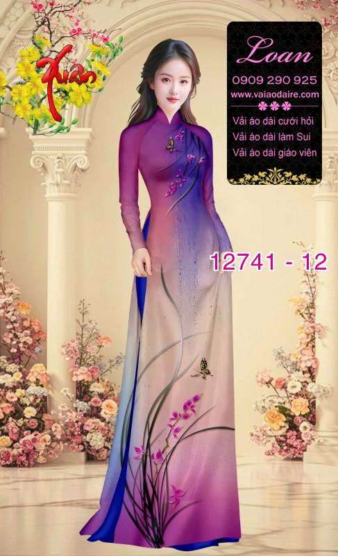 Vải áo dài hoa in 3D