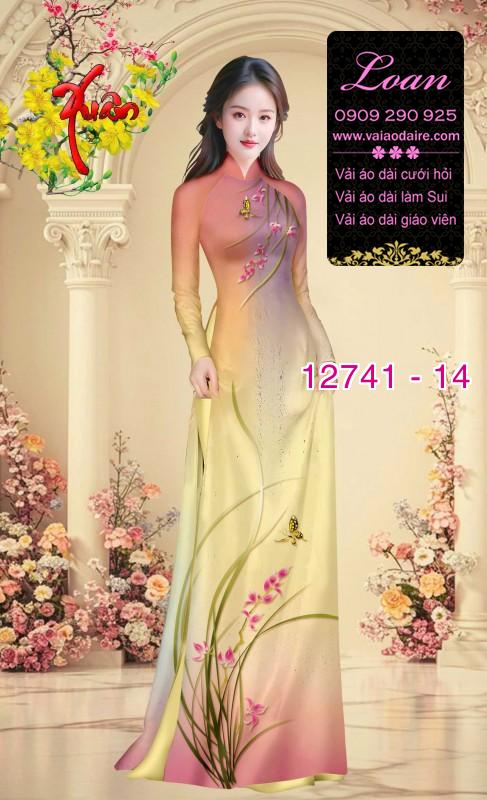 Vải áo dài hoa in 3D