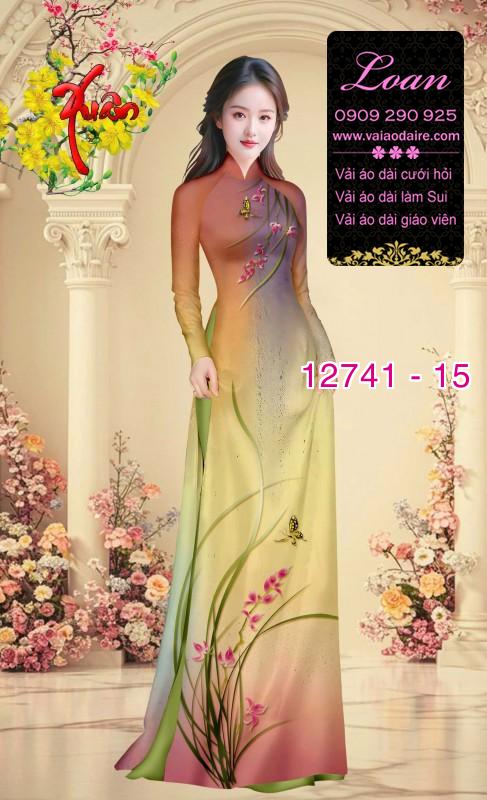 Vải áo dài hoa in 3D