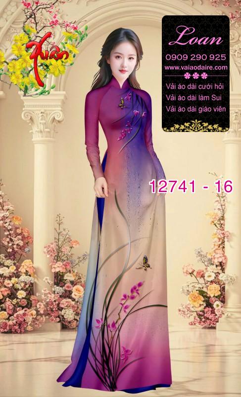 Vải áo dài hoa in 3D