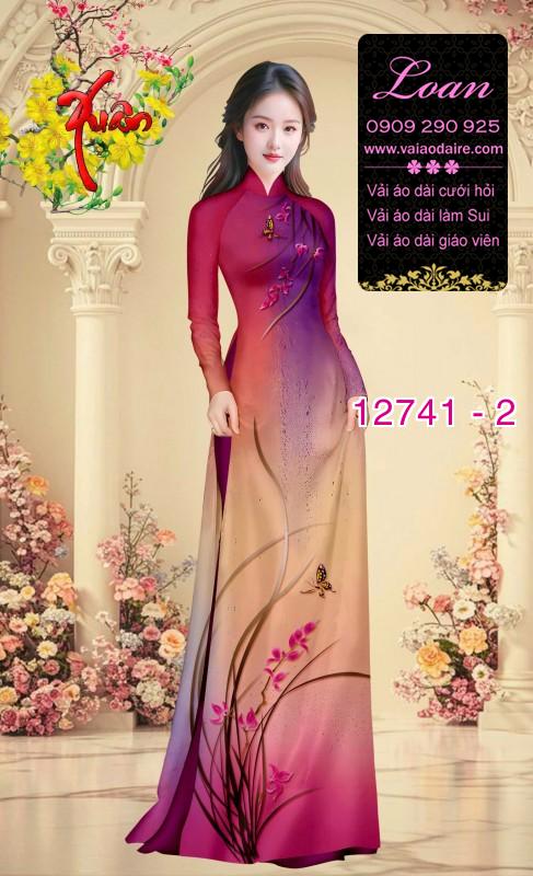 Vải áo dài hoa in 3D