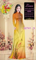 Vải áo dài hoa in 3D