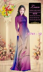 Vải áo dài hoa in 3D