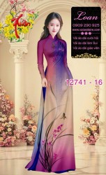 Vải áo dài hoa in 3D