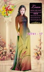 Vải áo dài hoa in 3D