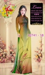 Vải áo dài hoa in 3D