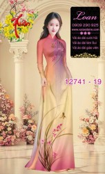 Vải áo dài hoa in 3D