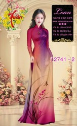 Vải áo dài hoa in 3D