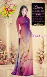 Vải áo dài hoa in 3D