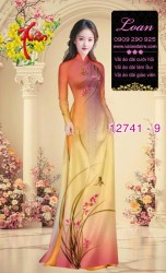 Vải áo dài hoa in 3D