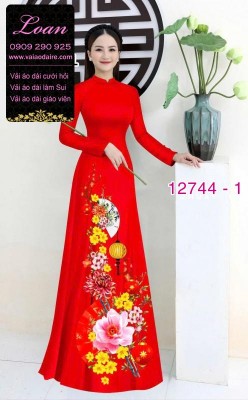 Vải áo dài tết-DT 12744