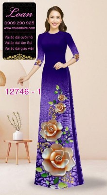 Vải áo dài in hoa 3D-DT 12746