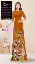 Vải áo dài in hoa 3D