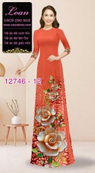 Vải áo dài in hoa 3D