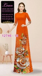 Vải áo dài in hoa 3D