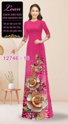 Vải áo dài in hoa 3D