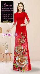 Vải áo dài in hoa 3D