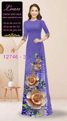 Vải áo dài in hoa 3D