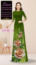 Vải áo dài in hoa 3D