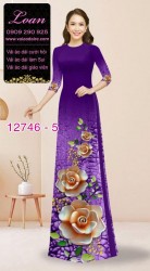 Vải áo dài in hoa 3D