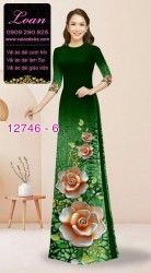 Vải áo dài in hoa 3D