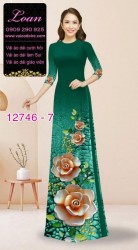 Vải áo dài in hoa 3D