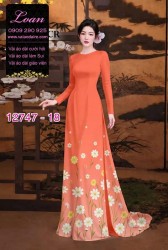 Vải áo dài in hoa cúc họa mi