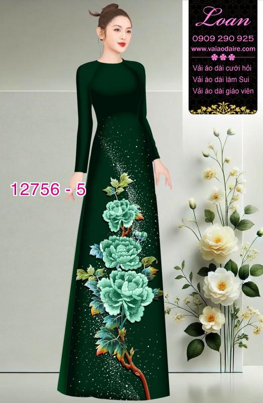 Vải áo dài hoa in 3D