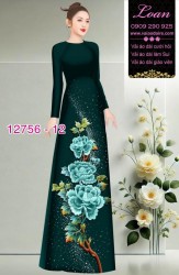 Vải áo dài hoa in 3D