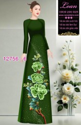 Vải áo dài hoa in 3D