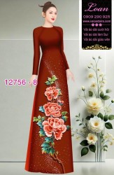 Vải áo dài hoa in 3D